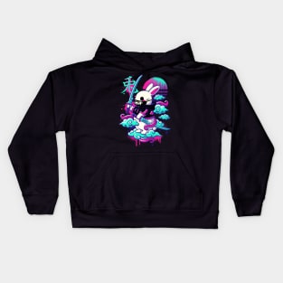 Cybersamurai bunny Kids Hoodie